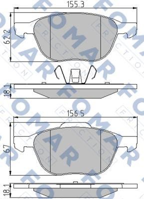 Колодки гальмівні Fomar FO914581