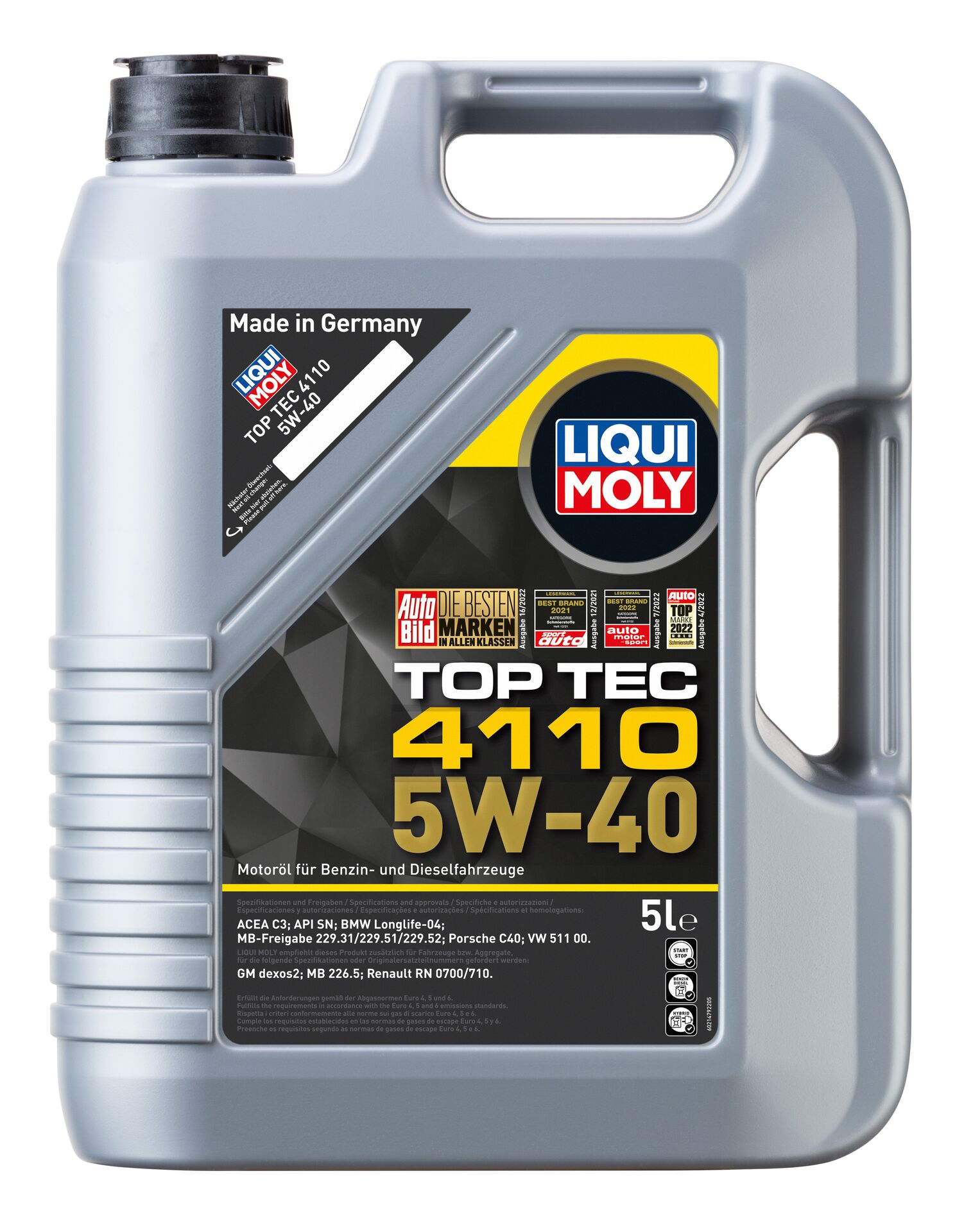 ОЛИВА МОТОРНА TOP TEC 4110 5W-40 5Л