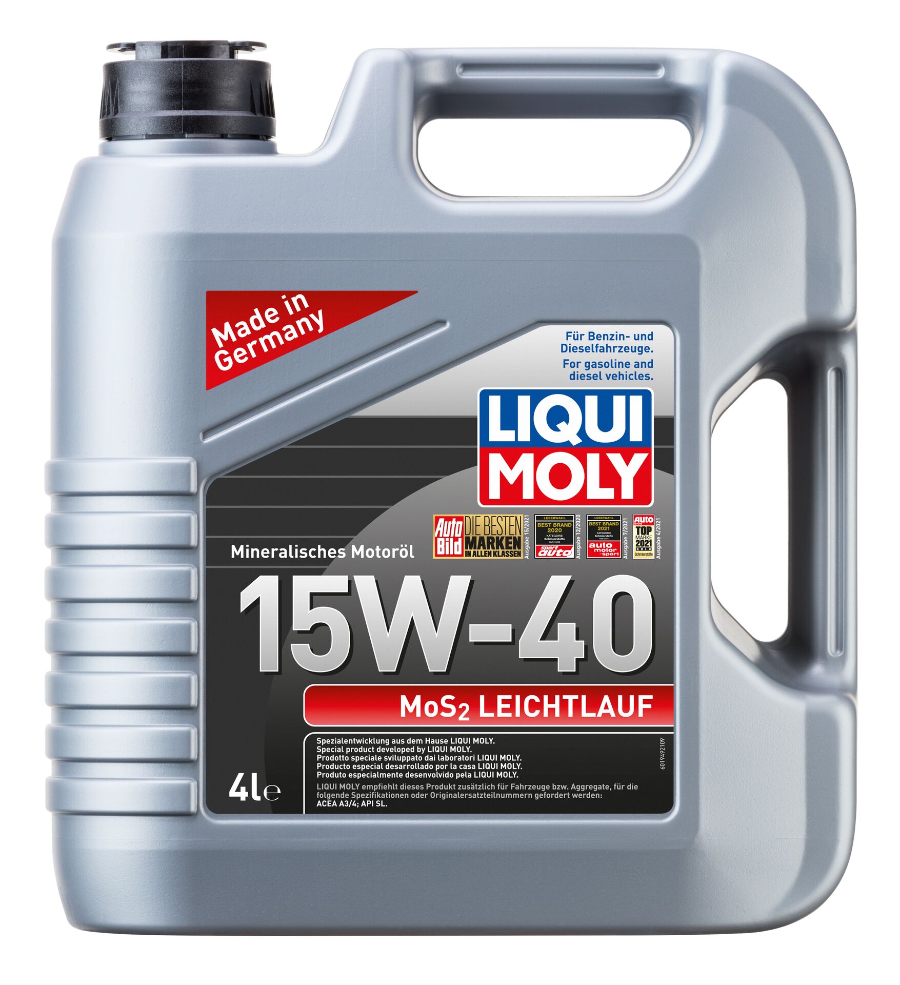 Олива моторна MoS2 Leichtlauf 15W-40 4л