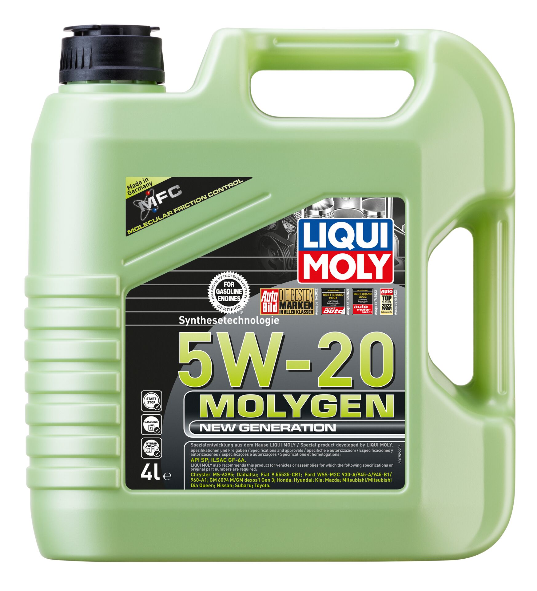 Олива моторна Molygen New Generation 5W-20 4л