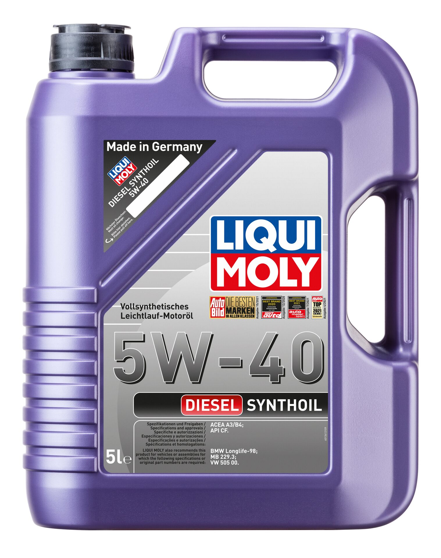 ОЛИВА МОТОРНА DIESEL SYNTHOIL 5W-40 5Л