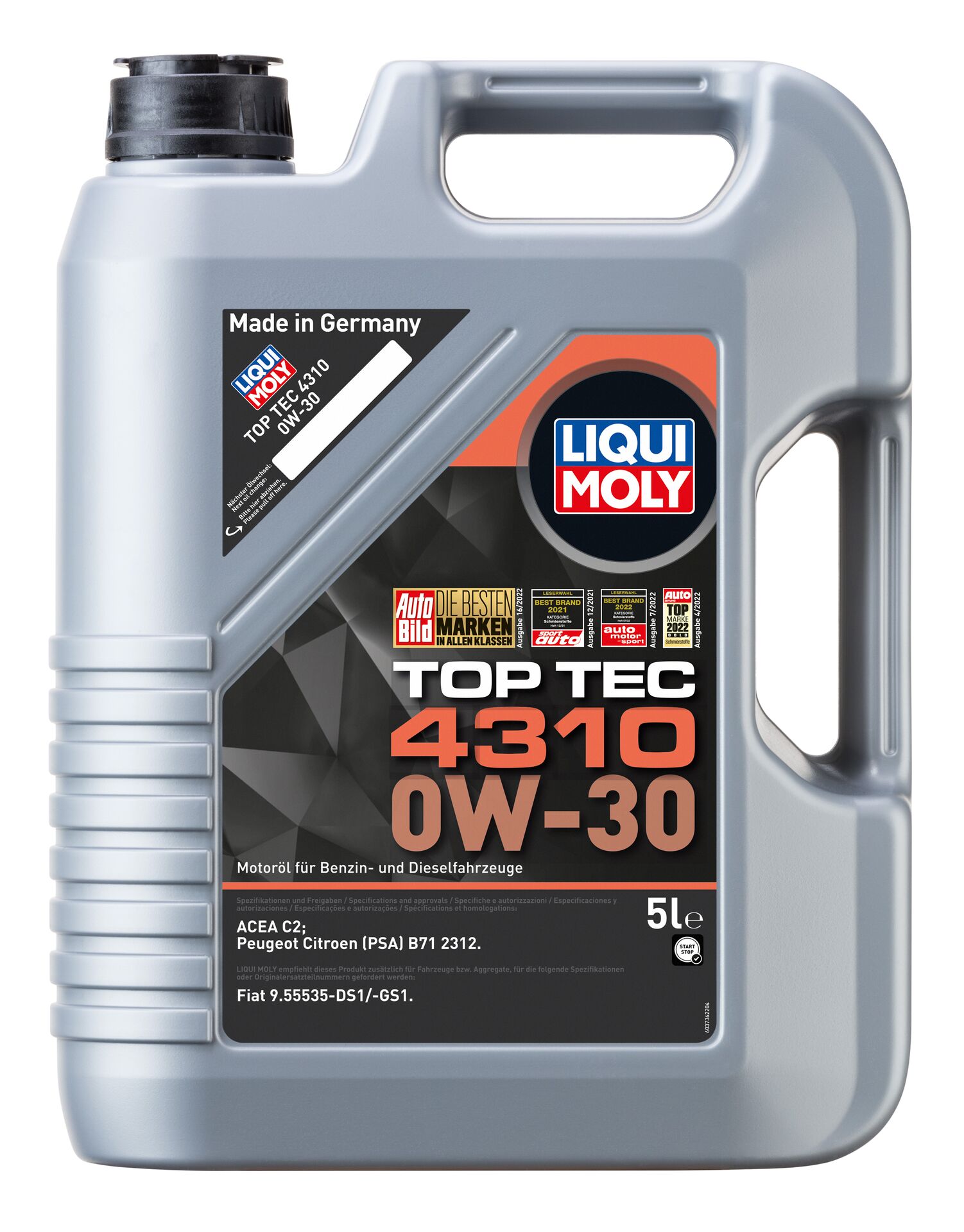 ОЛИВА МОТОРНА TOP TEC 4310 0W-30 5Л