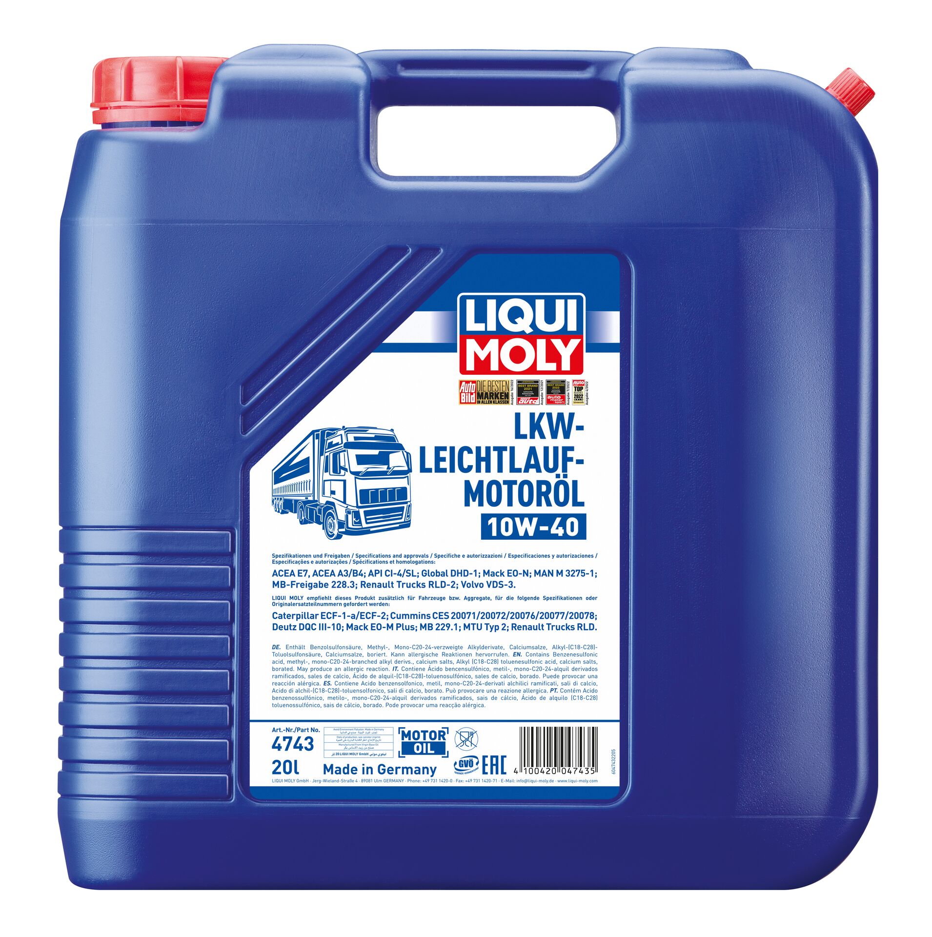 Олива моторна LKW-Leichtlauf-Motorol 10W-40 20л