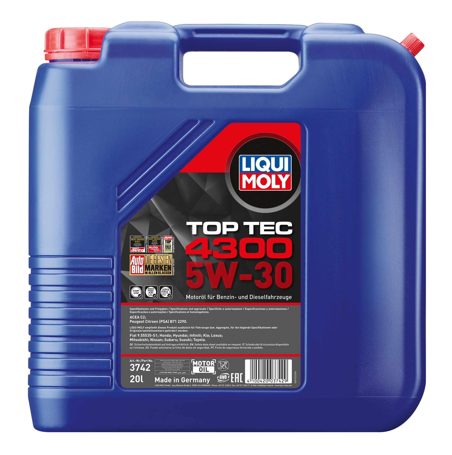 Олива моторна Top Tec 4300 5W-30 20л